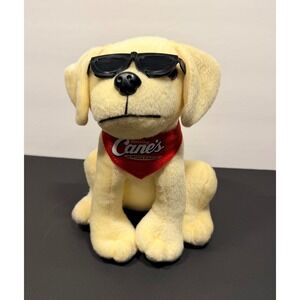 Raising Canes Chicken Fingers‎ Plush Toy Dog Sunglasses Bandana Yellow Lab 7.5"